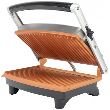 Электрогриль Hyundai HYG-1072 1600Вт серебристый/черный - фото 2