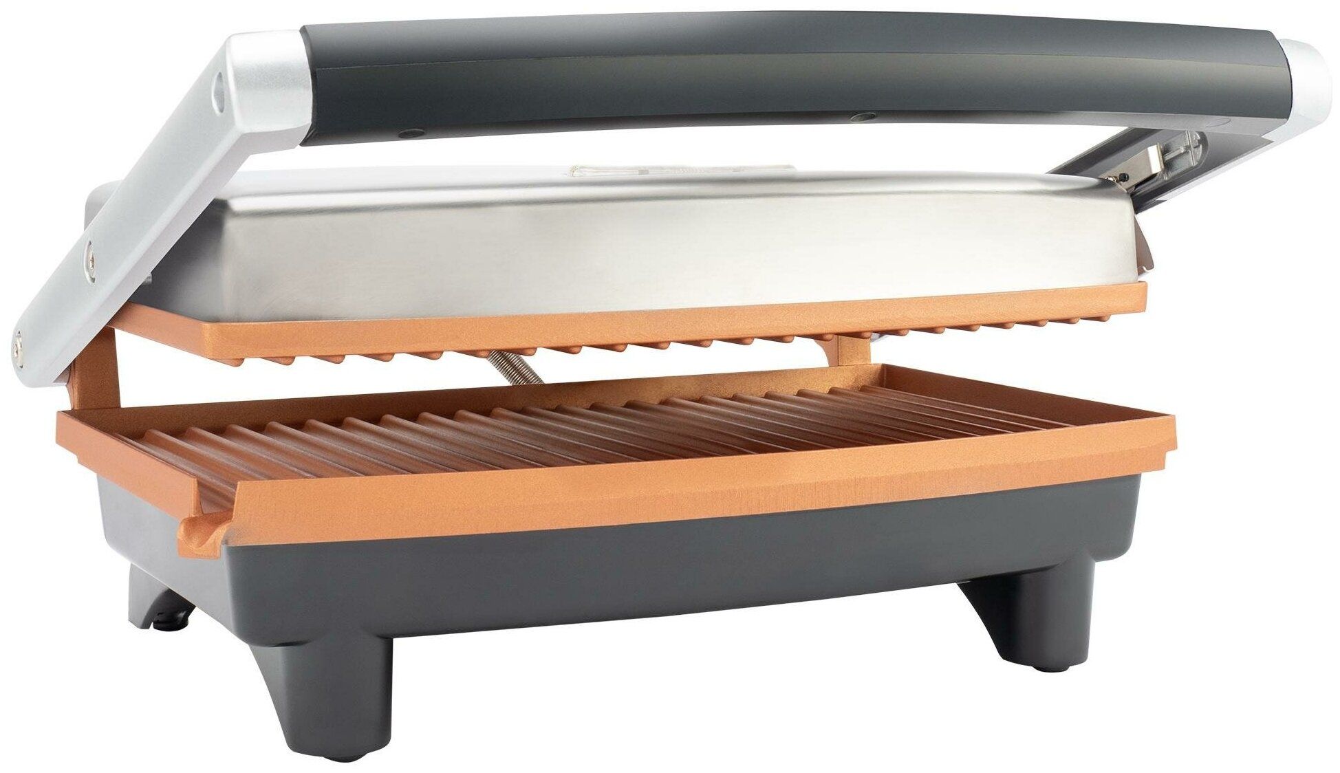 Электрогриль Hyundai HYG-1072 1600Вт серебристый/черный - фото 3