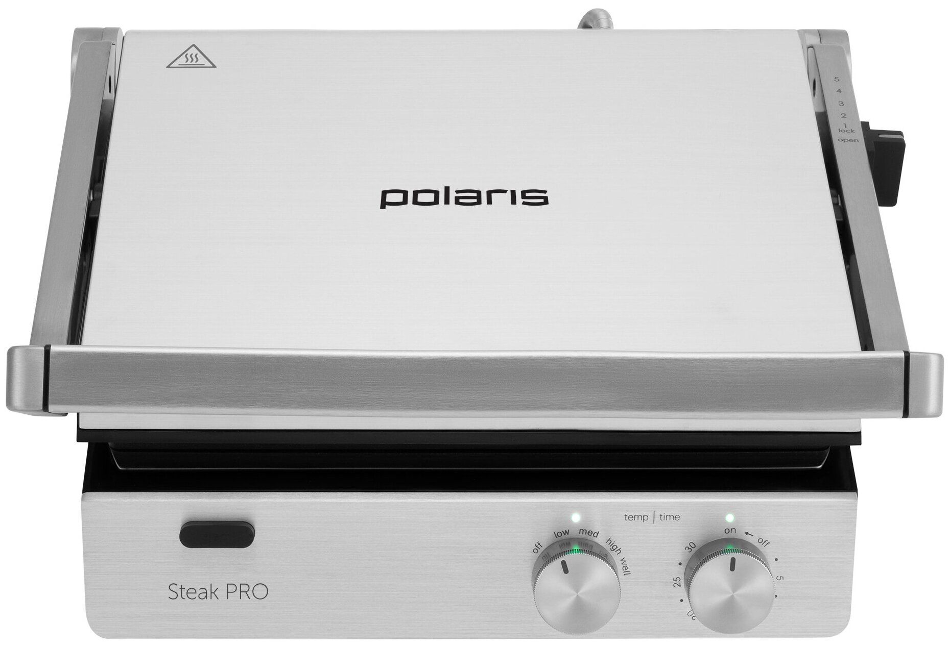 Электрогриль Polaris PGP 2803 2000Вт серебристый - фото 1