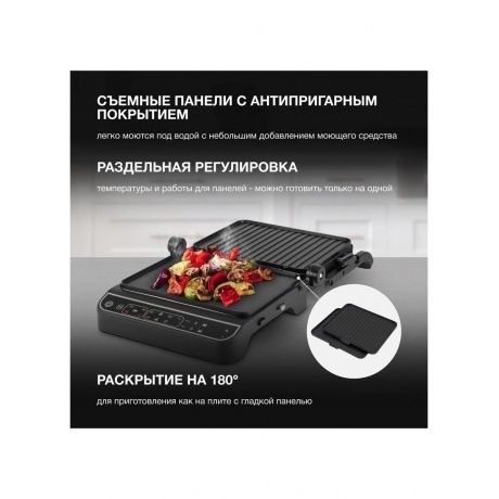 Электрогриль Hyundai HYG-7001 2000Вт черный/черный - фото 17