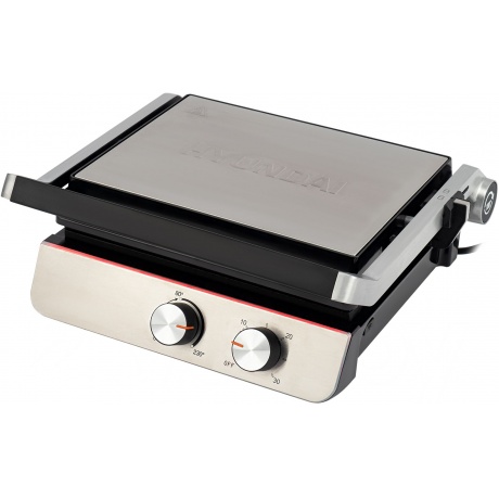 

Электрогриль Hyundai HYG-5047 2200Вт серебристый/черный