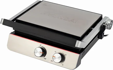 Электрогриль Hyundai HYG-5047 2200Вт серебристый/черный