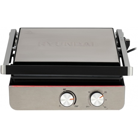 Электрогриль Hyundai HYG-5047 2200Вт серебристый/черный - фото 7