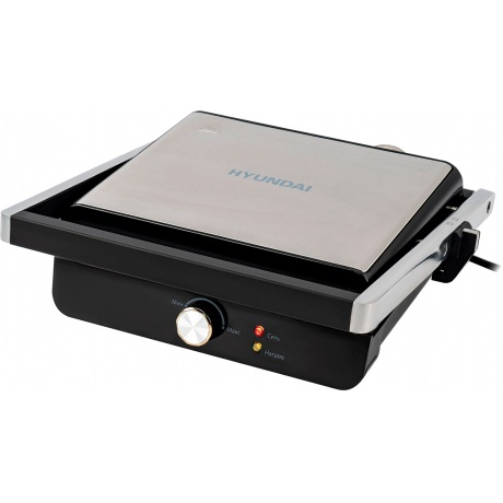 Электрогриль Hyundai HYG-1043 1800Вт черный/черный - фото 1