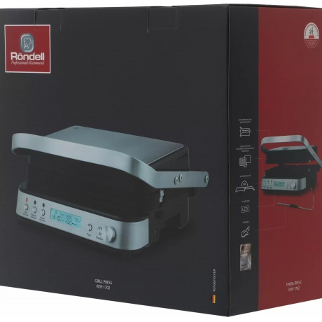 Электрогриль Rondell RDE-1702 2200Вт серебристый - фото 14