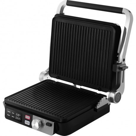 Электрический гриль BQ GR3009 Черный-Стальной - фото 2