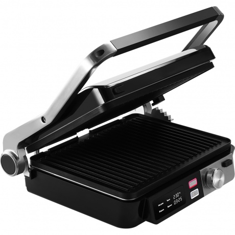 Электрический гриль BQ GR3009 Черный-Стальной - фото 6