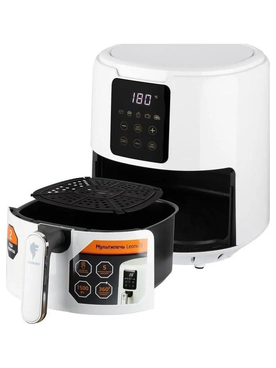 Аэорогриль Leonord LE-1736, 4 л. белый - фото 3
