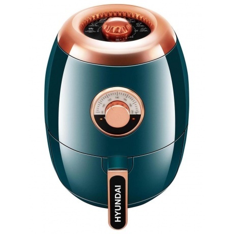 Аэрогриль Hyundai HYF-3553 1350Вт темно-зеленый/золотистый - фото 4