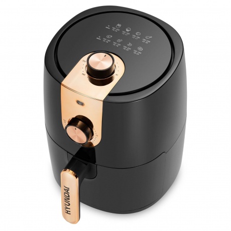 Аэрогриль Hyundai HYF-2057 1000Вт черный/золотистый - фото 4