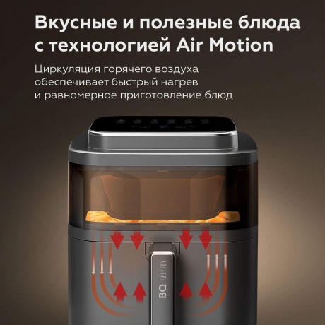 Аэрогриль BQ GR2002 Black-Silver, 6л, 1400 Вт - фото 5