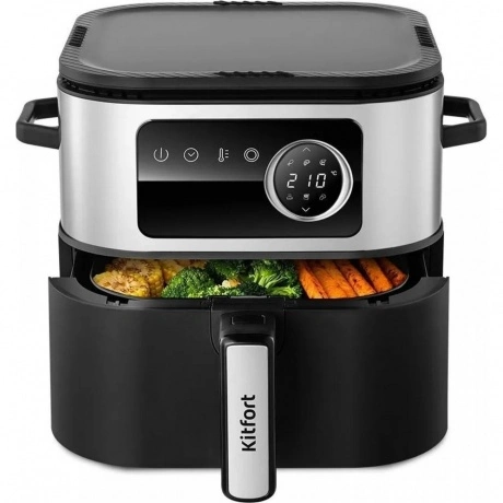 Аэрогриль Kitfort КТ-8127 2л 1930Вт черный/серебристый