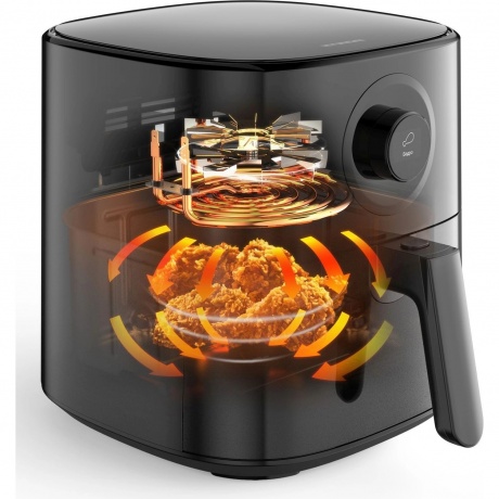 Аэрогриль Hyundai HYF-5003 5.5л 1500Вт черный/черный - фото 5