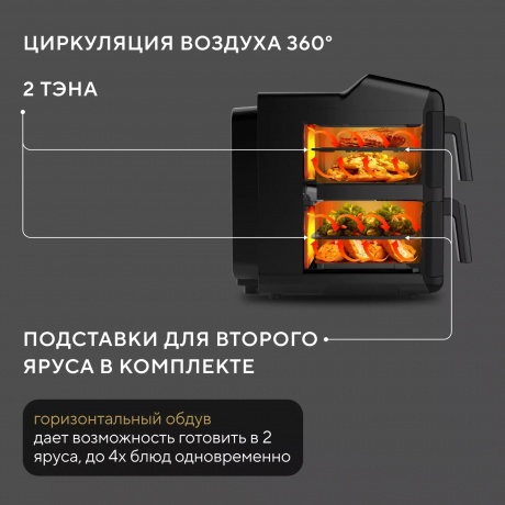 Аэрогриль Hyundai HYF-9084 12л 3000Вт черный - фото 5