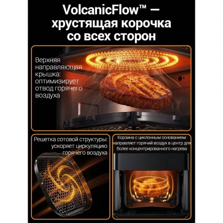 Аэрогриль Trouver Air Fryer Metalish AF10 Pro черный - фото 6