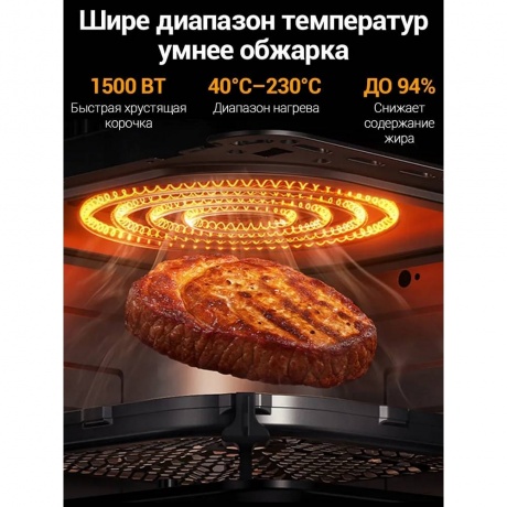 Аэрогриль Trouver Air Fryer Metalish AF10 Pro черный - фото 7