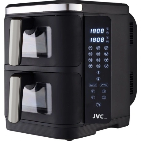 Аэрогриль JVC JK-MB105 черный, 3400 Вт, 12 л, сенсор, 10 програм...
