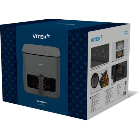 Аэрогриль Vitek VT-AF0001 2000Вт темно-серый/черный - фото 4
