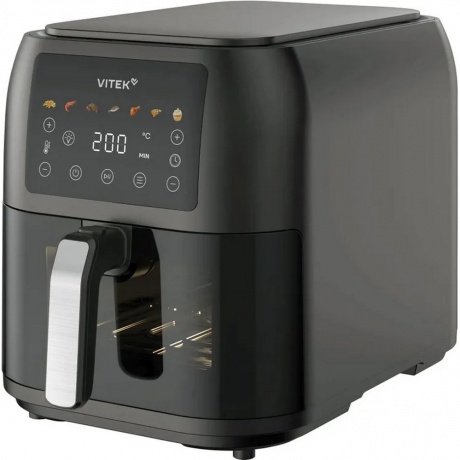 Аэрогриль Vitek VT-AF8001 8л 1700Вт темно-серый/черный