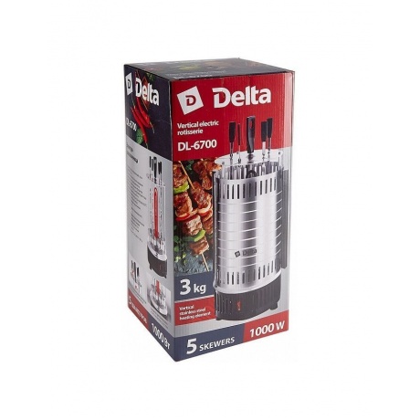Шашлычница электрическая Delta DL-6700 1000Вт - фото 4