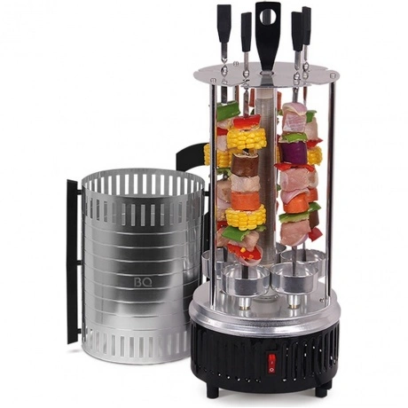 Электрошашлычница BQ BBQ1000 Черный-Стальной