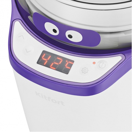 Йогуртница Kitfort КТ-2077-1 бело-фиолетовый - фото 4