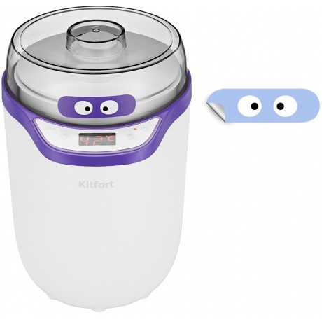 Йогуртница Kitfort КТ-2077-1 бело-фиолетовый - фото 7