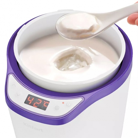 Йогуртница Kitfort КТ-2077-1 бело-фиолетовый - фото 2