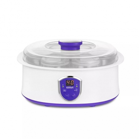 Йогуртница Kitfort КТ-2088-1 бело-фиолетовая - фото 1