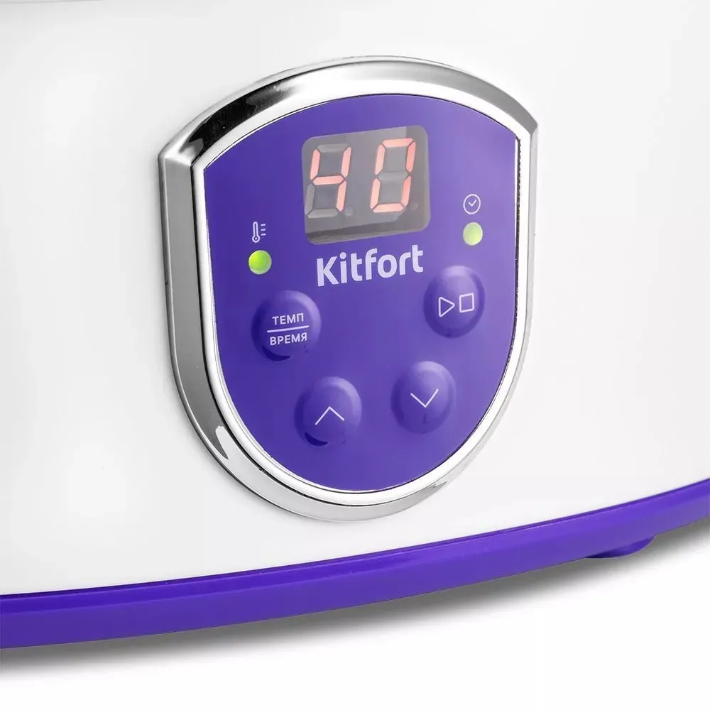 Йогуртница Kitfort КТ-2088-1 бело-фиолетовая - фото 4