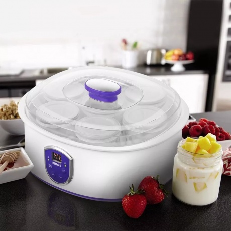 Йогуртница Kitfort КТ-2088-1 бело-фиолетовая - фото 5
