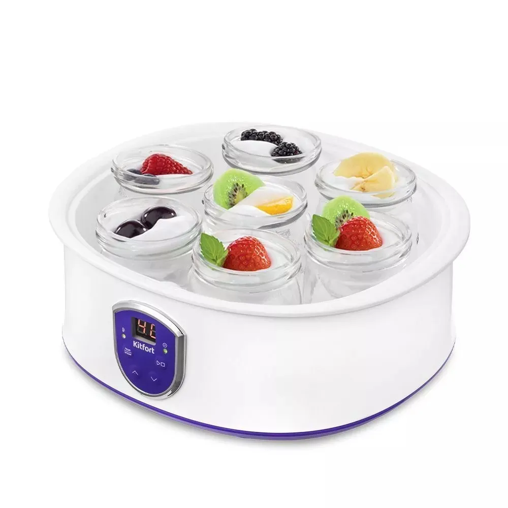 Йогуртница Kitfort КТ-2088-1 бело-фиолетовая - фото 6
