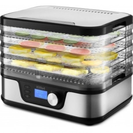Сушилка для овощей и фруктов Kitfort КТ-1918, 5 поддонов