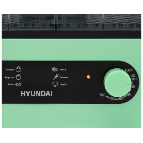 Сушилка для фруктов и овощей Hyundai HYDF-5032 5под. 400Вт мятный - фото 8