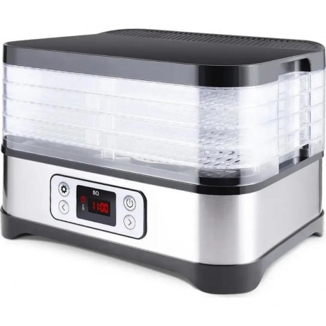 Сушилка для овощей и фруктов BQ FD1001 Черный-стальной - фото 1