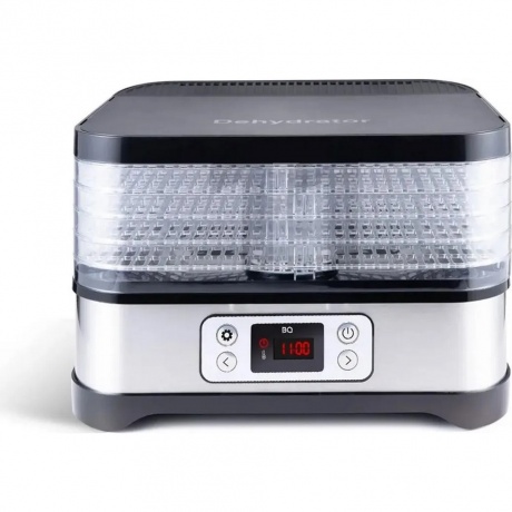 Сушилка для овощей и фруктов BQ FD1001 Черный-стальной - фото 2