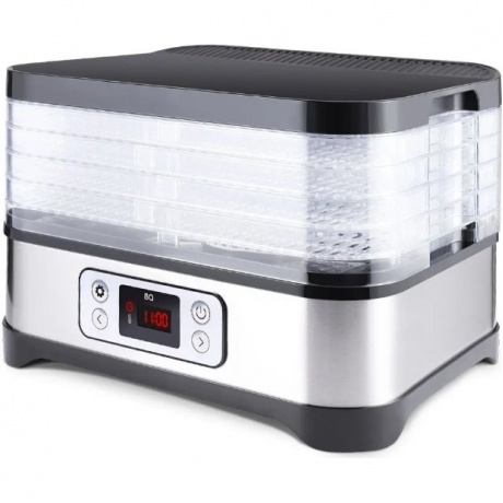 Сушилка для овощей и фруктов BQ FD1001 Черный-стальной - фото 10
