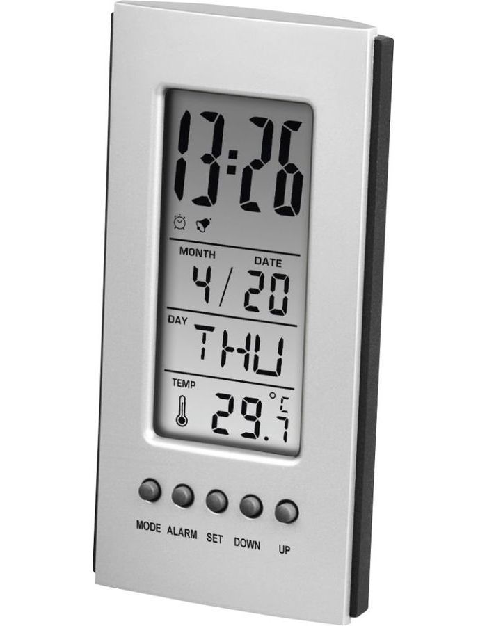 Термометр Hama H-186357 серебристый/черный часы с термометром hama lcd thermometer 186357 серебристый