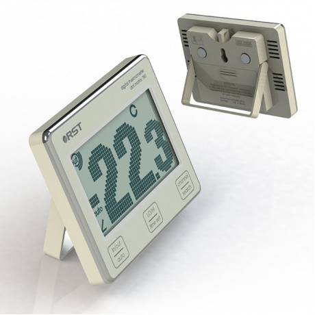 Цифровой термометр RST с радиодатчиком, точечно-матричный дисплей с анимацией температур 02780 - фото 3