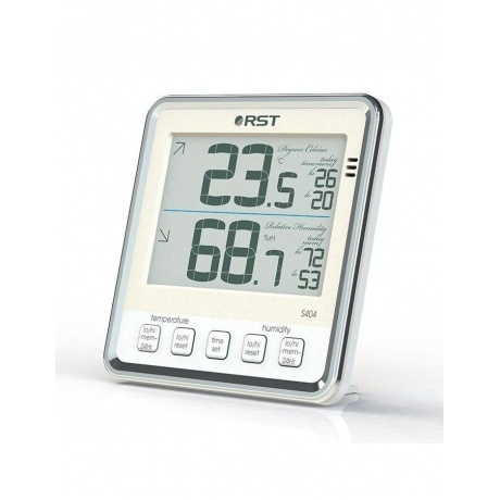 

Цифровой термогигрометр RST с большим дисплеем, цвет слоновая кость 02404