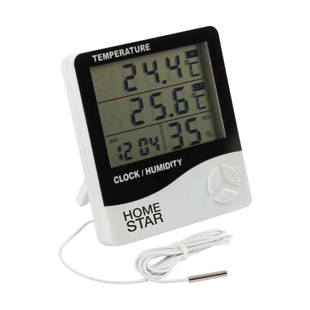 Термометр-гигрометр цифровой Homestar HS-0109 с выносным датчиком bbluv igro цифровой термометр гигрометр 2 в 1 для детской комнаты от 0 месяцев 1 штука