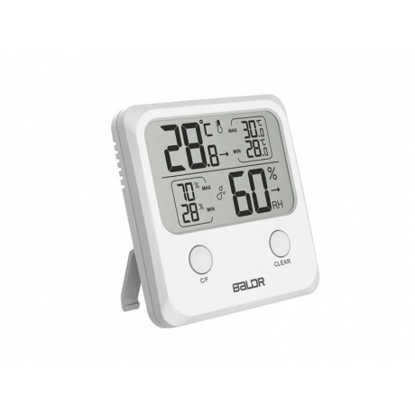Термогигрометр BALDR B0335TH цифровой с тенденцией изменения температуры и влажности белый 1090₽