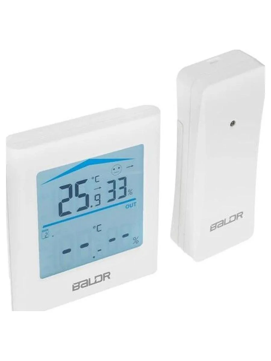 Термогигрометр BALDR B0135T2H2-WHITE цифровой с внешним датчиком, белый - фото 11