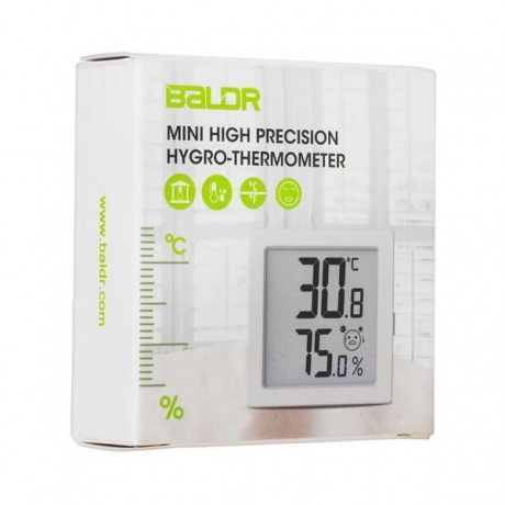 Термогигрометр BALDR B0387TH-BLACK цифровой с внешним датчиком, черный - фото 9