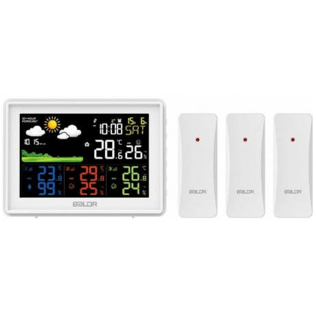 Метеостанция BALDR B0359WST4H4PR-WHITE беспроводная с тремя внешними датчиками белый 4190₽