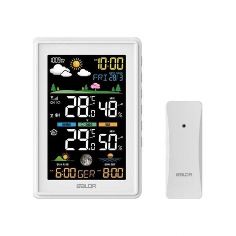 Метеостанция BALDR B0360WST2H2PR-V3-WHITE беспроводная с функцией отображения давления белый 3860₽