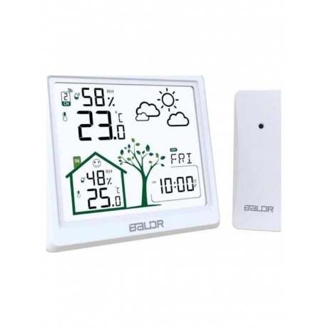 BALDR B0389WST2H2-WHITE беспроводная метеостанция, белый - фото 3