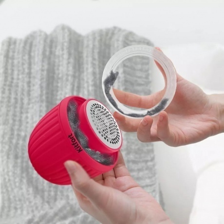 Машинка для удаления катышков Kitfort КТ-4092-1 черно-малиновый - фото 8