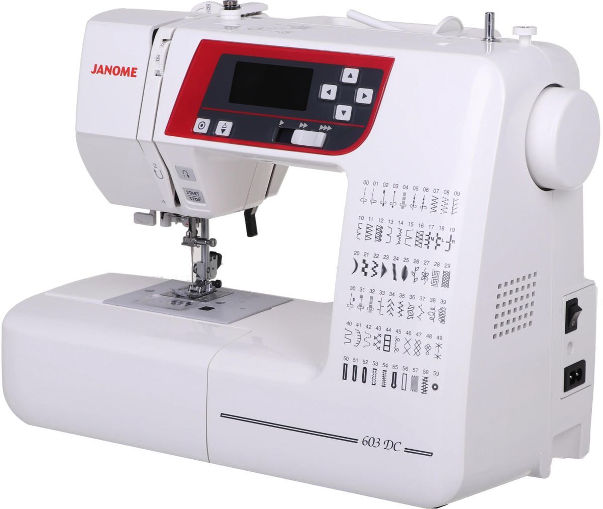 Швейная машина Janome 603 DC белый швейная машина janome 603 dc 60 операций автомат бело красная