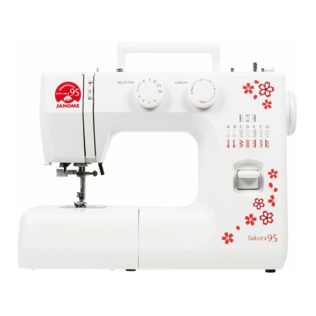Швейная машина Janome Sakura 95 белый/цветы - фото 1